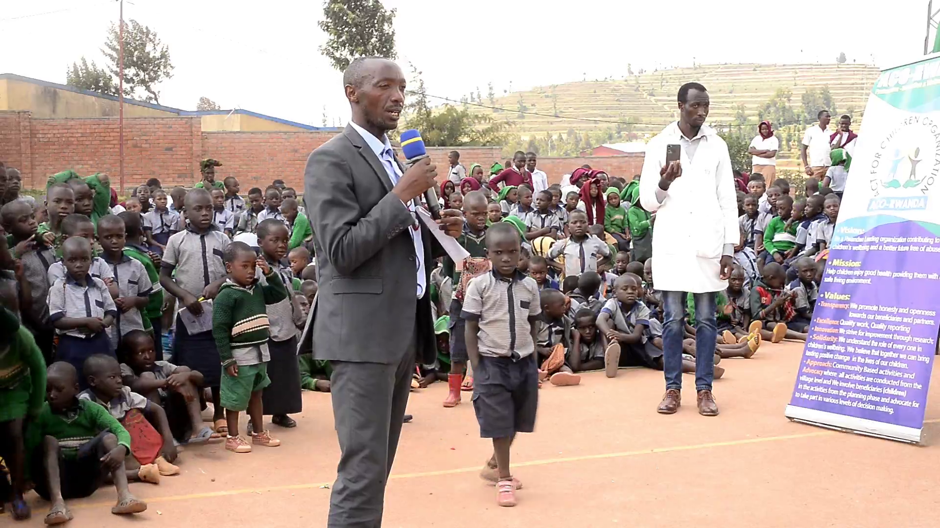 Children participating in rights awareness workshop